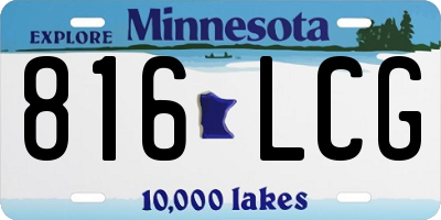 MN license plate 816LCG