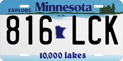 MN license plate 816LCK