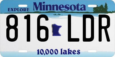 MN license plate 816LDR