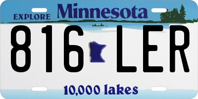 MN license plate 816LER