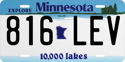 MN license plate 816LEV