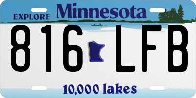 MN license plate 816LFB