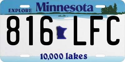 MN license plate 816LFC