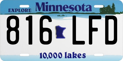MN license plate 816LFD