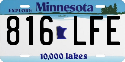 MN license plate 816LFE