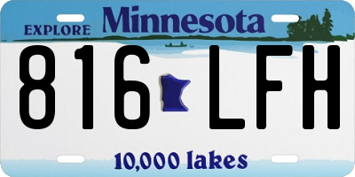 MN license plate 816LFH