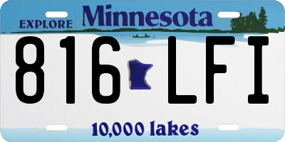 MN license plate 816LFI