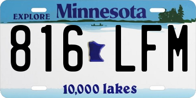 MN license plate 816LFM