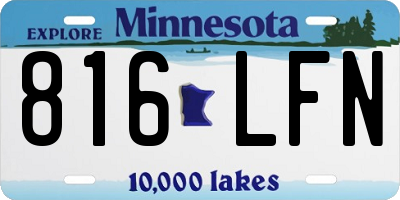 MN license plate 816LFN