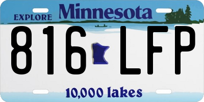 MN license plate 816LFP