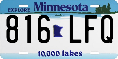 MN license plate 816LFQ