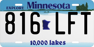 MN license plate 816LFT