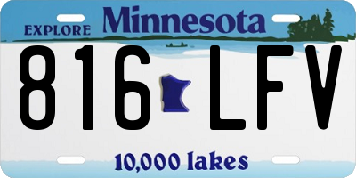 MN license plate 816LFV