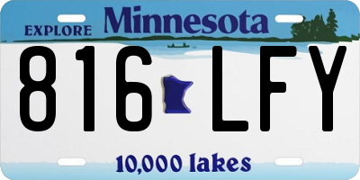 MN license plate 816LFY