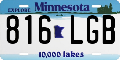 MN license plate 816LGB