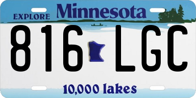 MN license plate 816LGC