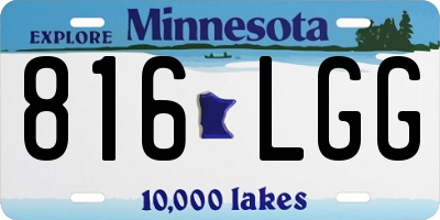 MN license plate 816LGG