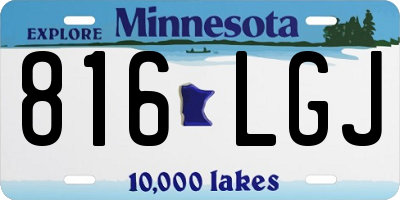 MN license plate 816LGJ
