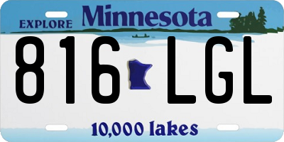 MN license plate 816LGL