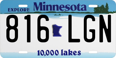 MN license plate 816LGN