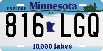 MN license plate 816LGQ
