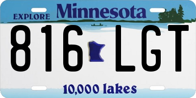 MN license plate 816LGT