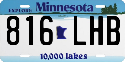MN license plate 816LHB