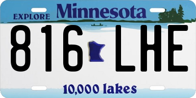 MN license plate 816LHE