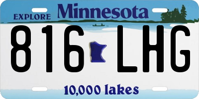 MN license plate 816LHG