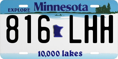 MN license plate 816LHH