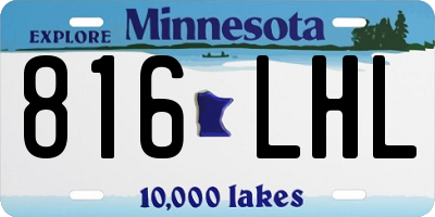 MN license plate 816LHL