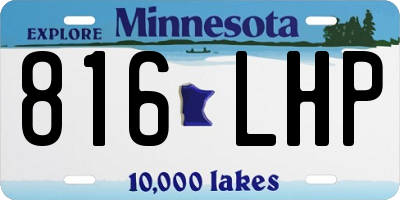 MN license plate 816LHP