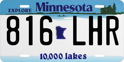 MN license plate 816LHR
