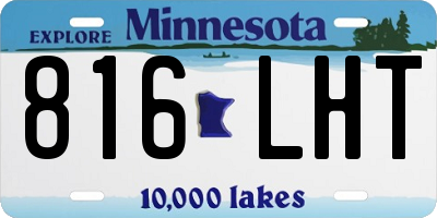 MN license plate 816LHT