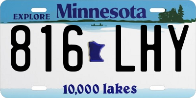 MN license plate 816LHY