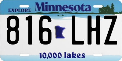 MN license plate 816LHZ