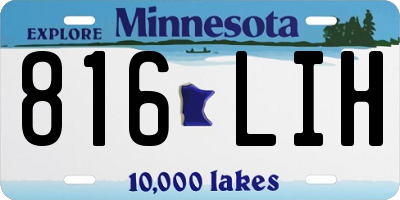 MN license plate 816LIH