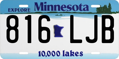MN license plate 816LJB