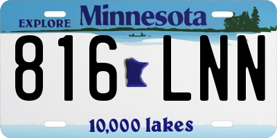 MN license plate 816LNN