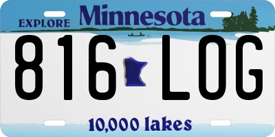 MN license plate 816LOG