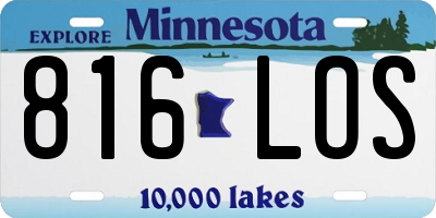MN license plate 816LOS