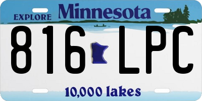 MN license plate 816LPC