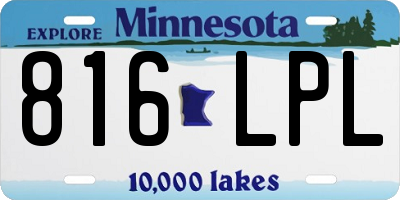 MN license plate 816LPL