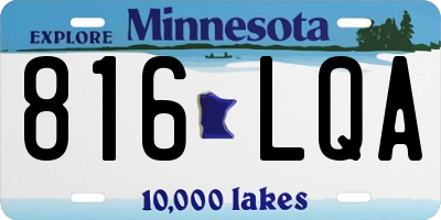 MN license plate 816LQA