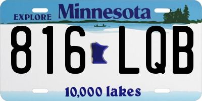 MN license plate 816LQB