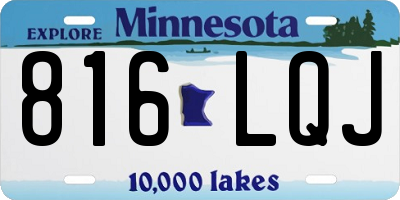 MN license plate 816LQJ