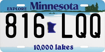 MN license plate 816LQQ