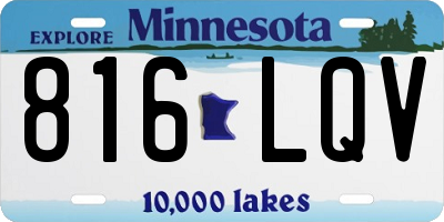 MN license plate 816LQV