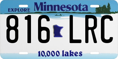MN license plate 816LRC