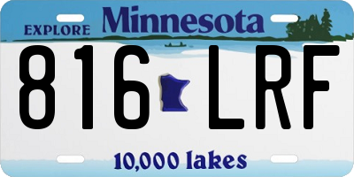 MN license plate 816LRF